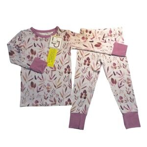 LENA JAMES NWT BambooAlpenglow Meadow Pajamas PJs 4T